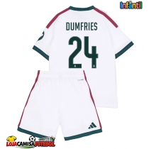 Camisa de Futebol Real Madrid Denzel Dumfries #24 Equipamento Principal Infantil 2026-27 Manga Curta (+ Calças curtas)